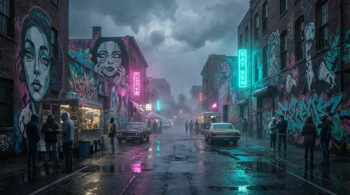 艳福同居 - 雨夜壁画街